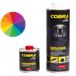 Cobra Bedliner rücskös extrém bevonat, platófesték SZÍNEZHETŐ 800ml edzővel RAL színekben